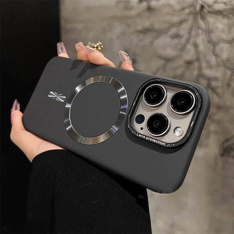 Suitable for Apple 15 Promax phone case new magnetic frosted iPhone 16 all inclusive anti drop 13 protective case