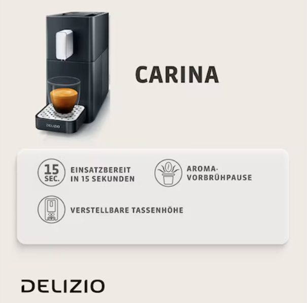 Delizio Machine Carina Zwart