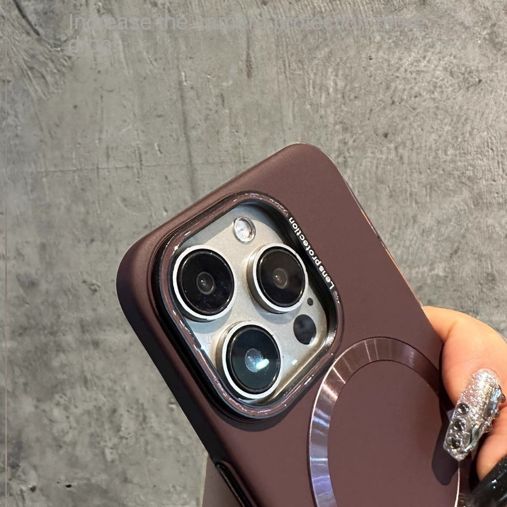 Suitable for Apple 15 Promax phone case new magnetic frosted iPhone 16 all inclusive anti drop 13 protective case