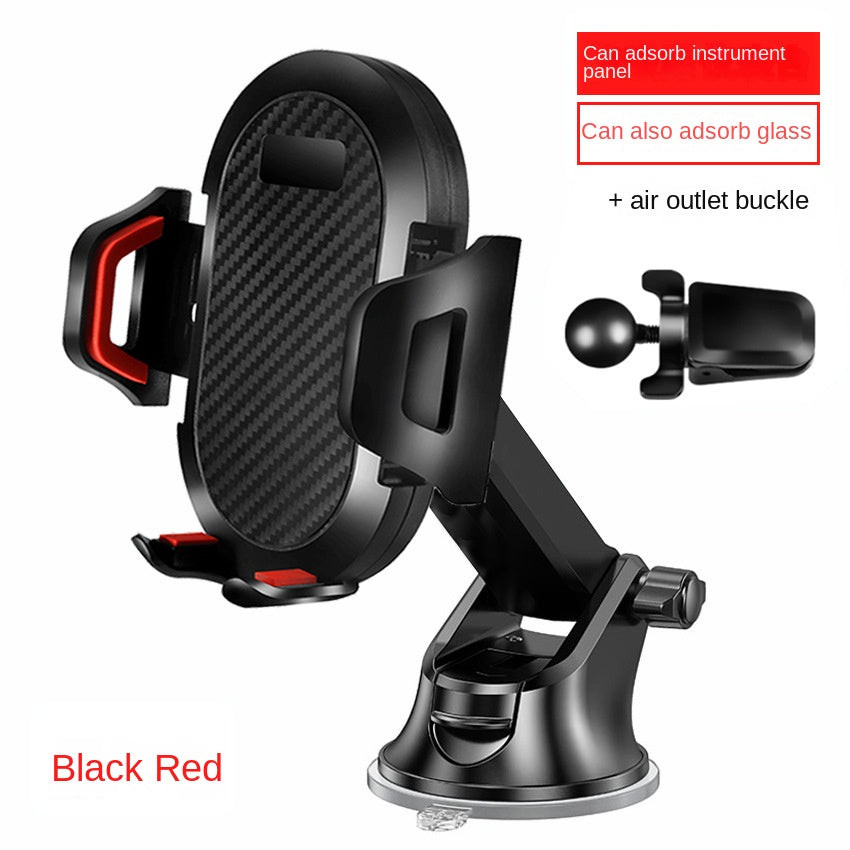 Long Rod Automatic Lock Car Phone Holder Telescopic Suction Cup Mount for Car Air Vent Lazy Live Streaming