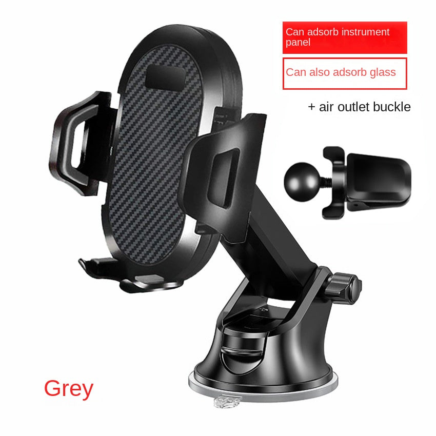 Long Rod Automatic Lock Car Phone Holder Telescopic Suction Cup Mount for Car Air Vent Lazy Live Streaming